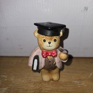 Graduation Teddy Bear Figurine - Brown and Black